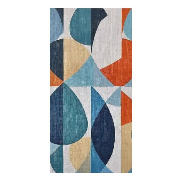 Mid-Century Blue Orange Drop Shapes Microfiber Beach Towel Absorbent Compact Towels for Swimming Pool Beach Travel Things for Vacation Essentials Adult Gift,61.430.3Inch