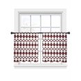 thumbnail image 1 of Mid Century Bohemia Sheer Curtains 2 Panels Set Abstract Boho Pattern Red Brown Geometric Sheer Window Curtains Light Filtering Rod Pocket Voile Drapes for Bedroom Living Room 52"x54", 1 of 8