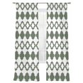 thumbnail image 1 of Mid Century Bohemia Sheer Curtains 2 Panels Set Abstract Boho Pattern Sage Green Geometric Sheer Window Curtains Light Filtering Rod Pocket Voile Drapes for Bedroom Living Room 52"X84", 1 of 8