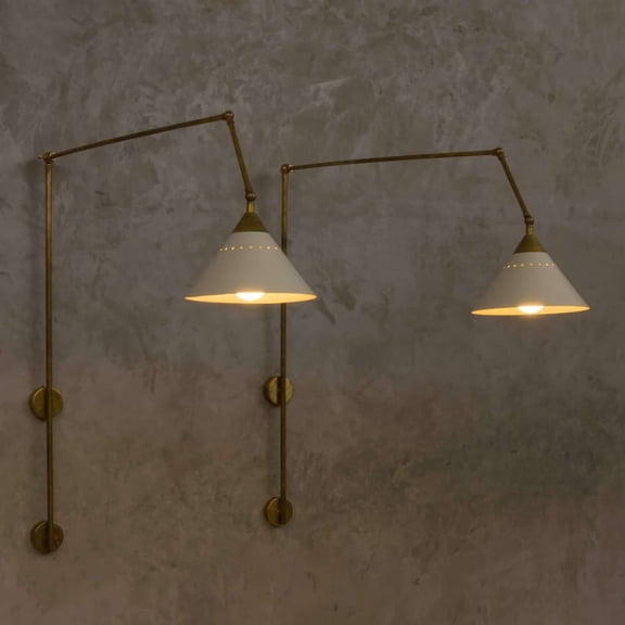 Mid-Century Brass Diabolo Wall Sconce | Italianate Lighting (Set of 2) Refined & Timeless Design