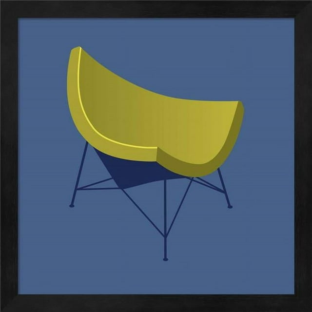 Mid Century Chair I by Posters International Studio, Framed Wall Art, 13.25W x 13.25H