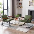 MidCentury Chair Sherpa Upholstered Living Room Corner Chair with Arms