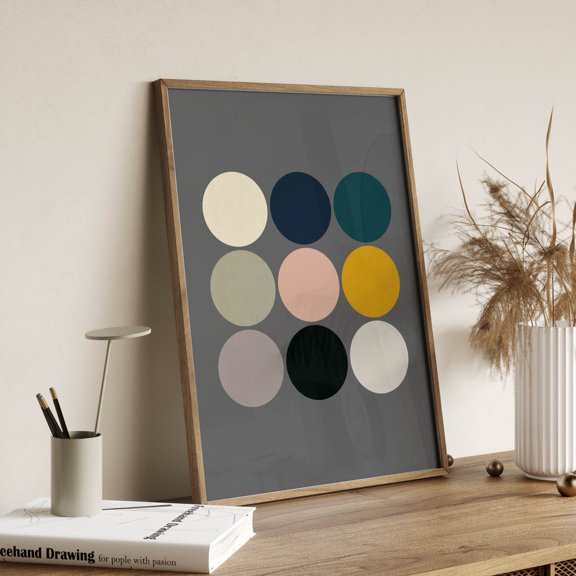 Mid Century Circle Modern Geometric Home Wall Decor