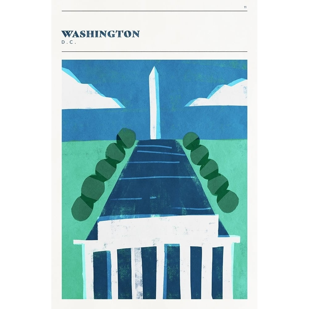 Mid Century City - Washington, DC Poster Print - Art Group Circle (18 x ...