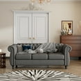 thumbnail image 1 of Mid-Century Couch, 3-Seat Couches and Sofas, Upholstered Sofa with Thicked Cushions, Modern Sofa with Metal Legs, Sofa Couch Furniture for Home Living Room, Gray, 1 of 10