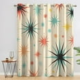 thumbnail image 1 of Mid Century Curtains - Mid Century Modern Curtains, Abstract Boho Window Curtains, Minimalist Home Decor Drapes, Blackout Curtains 42"W x 63"L (Pack of 2), 1 of 6