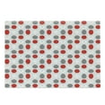 thumbnail image 1 of Mid Century Cutting Board, Big Circular Spots and Oval Shapes Combined the of Geometry, Decorative Tempered Glass Cutting and Serving Board, Large Size, Grey Red White, by Ambesonne, 1 of 1