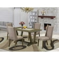 thumbnail image 1 of East West Furniture V776FL716-5 Mid Century Dining Table Set, Multi-Color - 5 Piece, 1 of 6