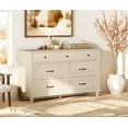 thumbnail image 1 of Mid Century Dresser with 7 Drawers, Wooden Kids Dresser for Kids Room Living Room, Beige, 1 of 6