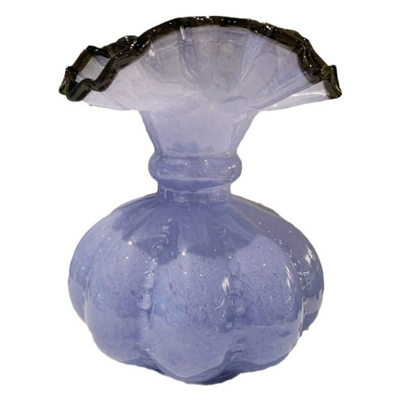 Mid - Century Fenton - Inspired  Glass Vase - Luxury Home Decor Accent