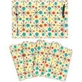 thumbnail image 1 of Mid Century Fifties Modern Atomic Retro Placemats Set of 4 Yellow Kitchen Table Mats for Dining Farmhouse Holiday Home Decor Linen Washable Place Mats 12"x18", 1 of 6