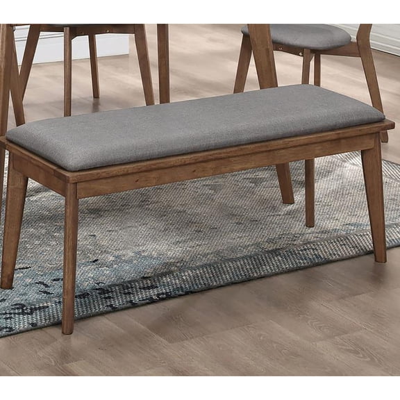 Mid - Century Grey Dining Bench with Foam Filler / Fits Dining Room Decor