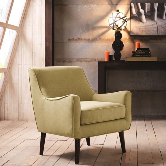 Mid - Century Inspired Accent Chair | Adds Charm to Living Room with Tight Back Upholstery | High - Density Foam and Espresso - Finished Legs | Overcomes Assembly and Comfort Difficulties