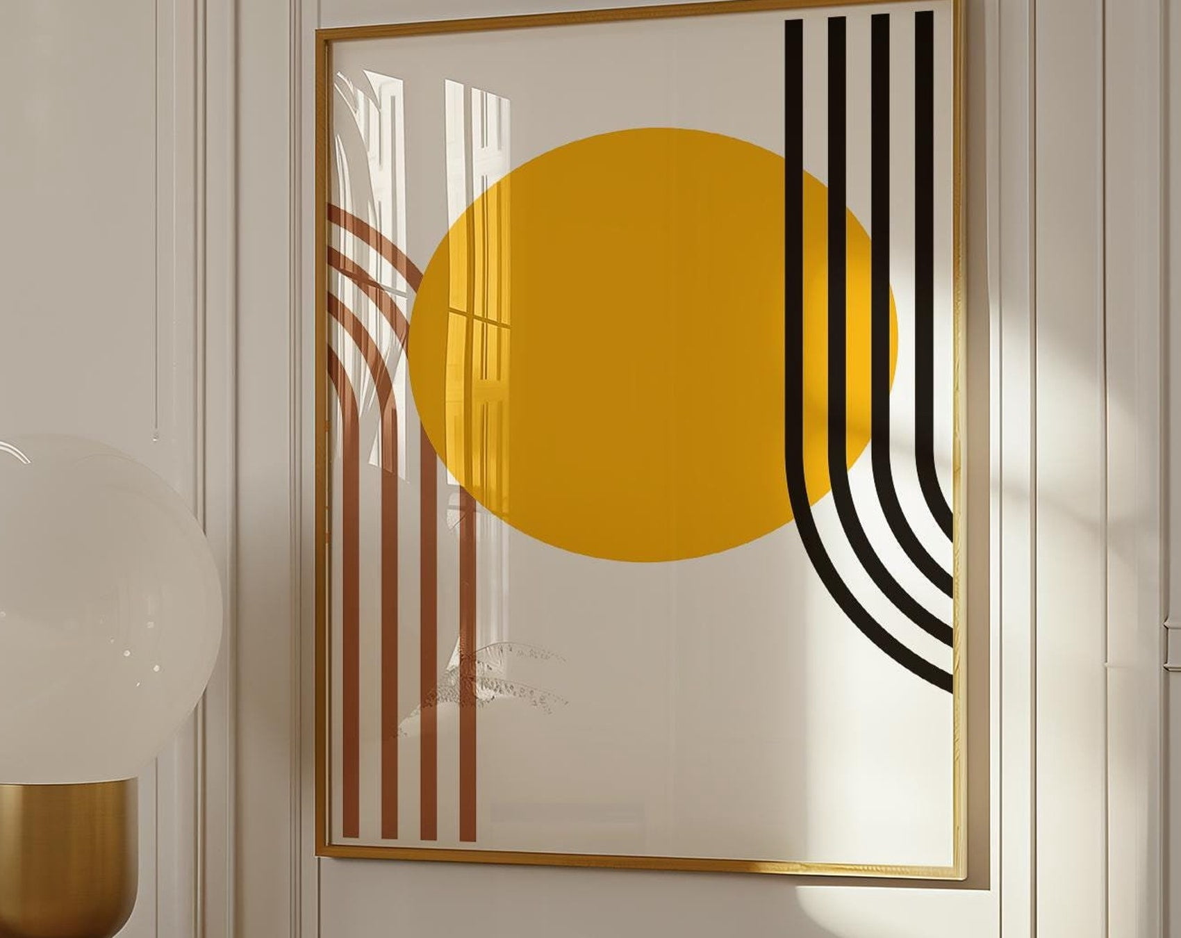 Mid Century Interior Design Inspired Bauhaus Wall Art Modern Geometric ...
