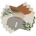 thumbnail image 1 of Mid Century Leaf Placemats Set of 4,Washable Non-Slip Heat-Resistant Kitchen Table Mats for Dining Outdoor Home Decor 4 PCS, 1 of 5