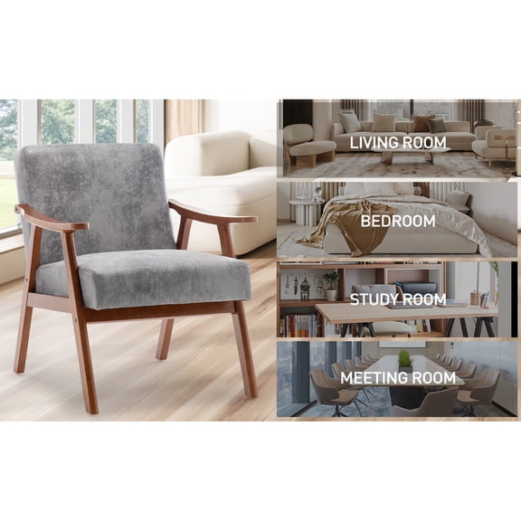Mid - Century Living Room Accent Chair | Ideal for Leisure Time in Any Room | Tech Cloth and High - Density Foam | Adds Style to Your Home Decor