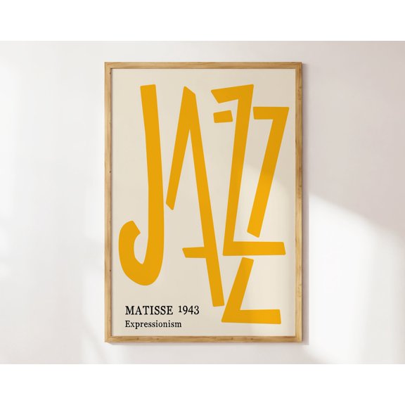 Mid Century Matisse Jazz Poster, Matisse Exhibition Print