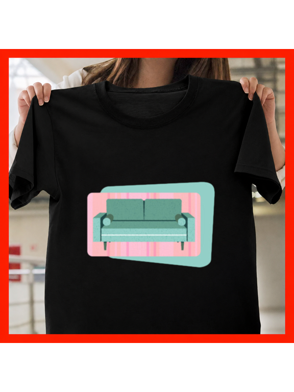Mid Century Mod Furniture Design Retro Sofa Lounge Decor Art Unisex T-Shirt, S-3XL