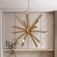 thumbnail image 1 of Mid-Century Modern 15-Light Gold Sputnik Chandeliers for Dining Room, 1 of 15