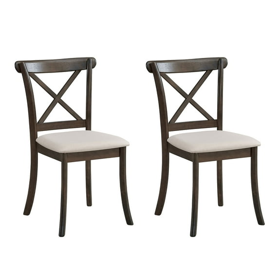 Mid-Century Modern 2 Pieces Dining Chairs, Set of 2 Polyester Upholstered Chairs For Dining Room Kitchen