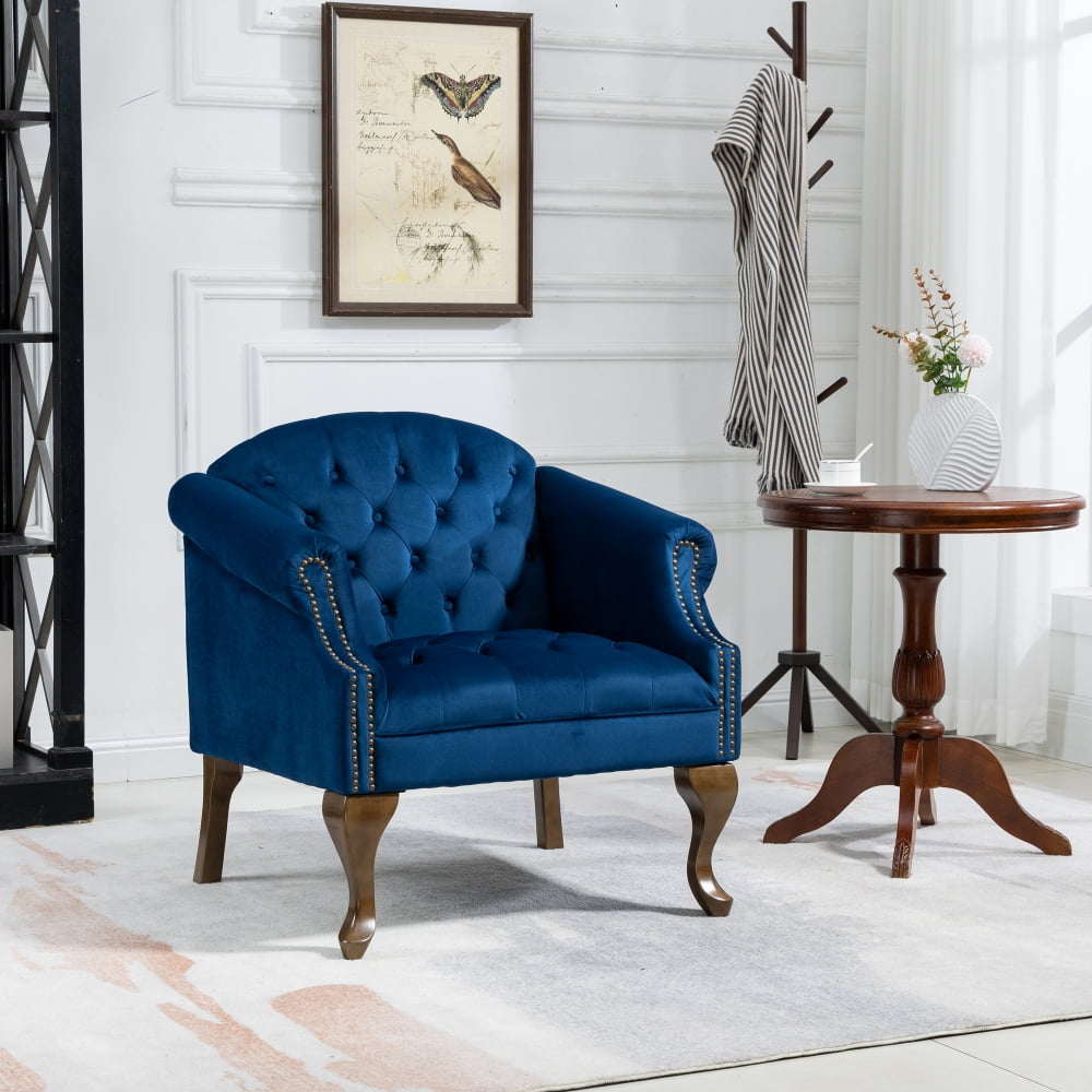 Velvet mid sale century modern chair