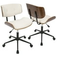 thumbnail image 1 of Mid-Century Modern Adjustable Office Chair in Walnut and Cream by, 1 of 5