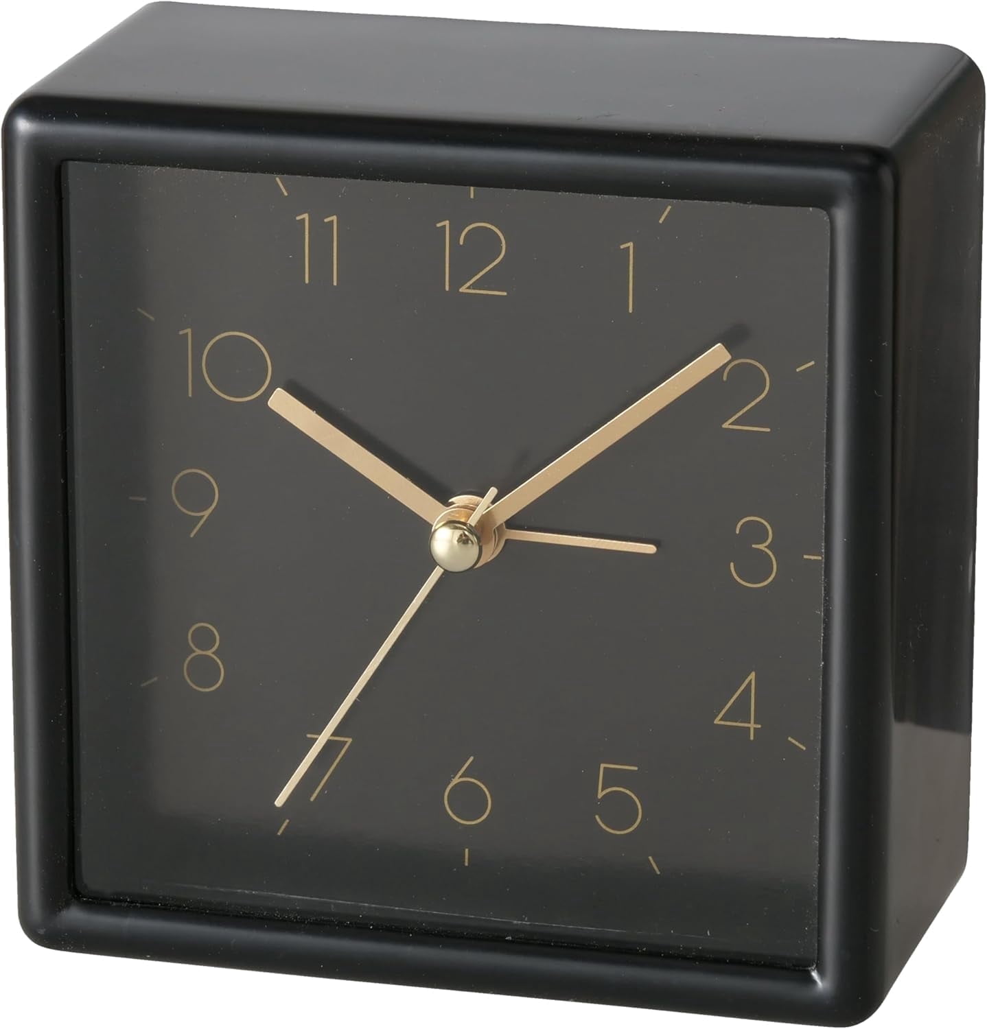 Mid-Century Modern Quartz Alarm Clock, Square, 1 AA Battery