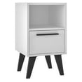 thumbnail image 1 of Mid-Century- Modern Amsterdam Nightstand 1.0 with 1 Shelf in White, 23.03 x 13 x 13.78 in., 1 of 1