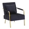 thumbnail image 1 of Mid Century Modern Armchair - 23.4" Wide Living Room Accent Chair with Metal Legs, Upholstered Lounge Chair for Bedroom, Reading Nook, Office, 1 of 7