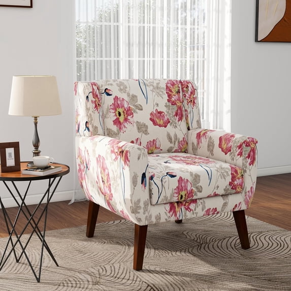 Mid Century Modern Armchair Accent Chair,Comfy Single Sofa for Living ...