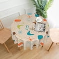 thumbnail image 1 of Mid Century Modern Atomic Retro Tablecloth Round Table Cloths Washable Holiday Table Cover Decorative for Kitchen Dinner Party One Size, 1 of 6