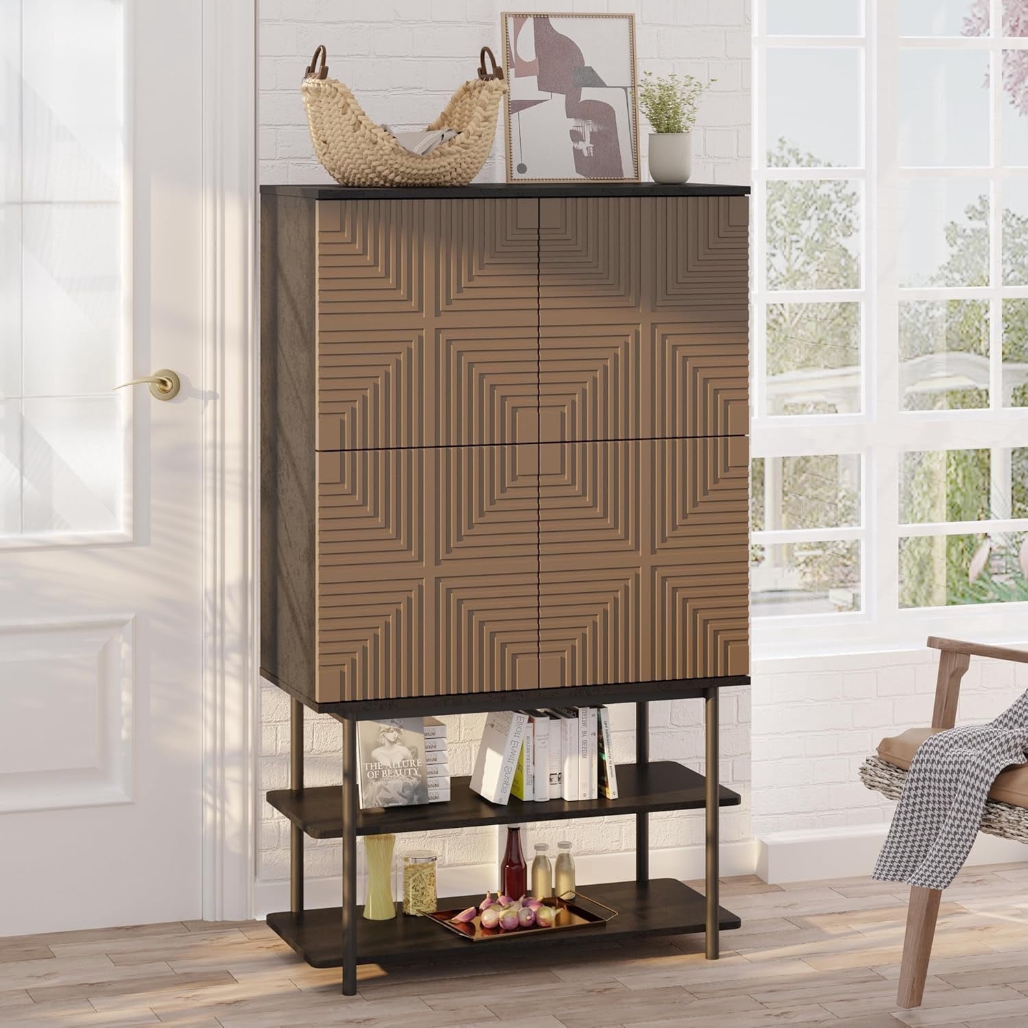 Beautiful view of Penthouse Bar Cabinets With Smart Technology