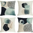 thumbnail image 1 of Mid Century Modern Boho Abstract Art Throw Pillow Covers Geometric Color Block Pillows Covers Aesthetic Minimalist for Couch Home Decor Set of 4, 1 of 6