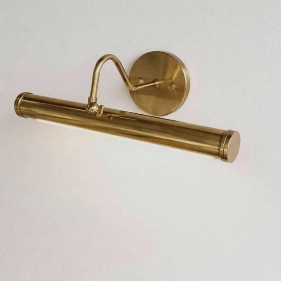 Mid-Century Modern Brass Picture Light - Antique Raw Brass Finish