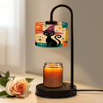 Moder Atom Mid Century Modern Candle Warmer Lamp with Timer & Dimmer Black Cat ...