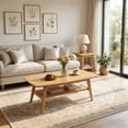 thumbnail image 1 of Mid Century Modern Coffee Table, 100% Solid Oak Wood Coffee Table with Storage Shelf, 2-Tier Coffee Table with Rounded Corners for Living Room, Office, Apartment(Natural Oak Wood Color, 39.37" L) No., 1 of 8