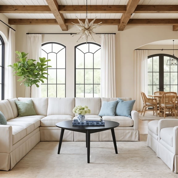 Mid-Century Modern Coffee Table (36in x 36in / 914mm x 914mm), Black