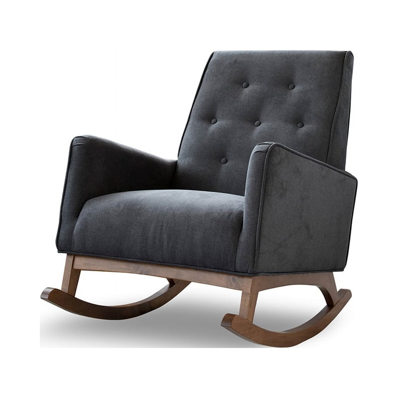 Mid-Century Modern Collin Dark Gray Rocking Chair