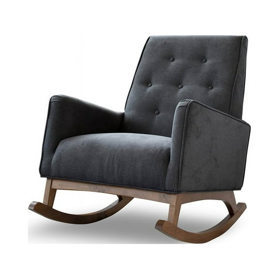 Mid-Century Modern Collin Dark Gray Rocking Chair