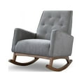MidCentury Modern Collin Rocking Chair, Light Gray