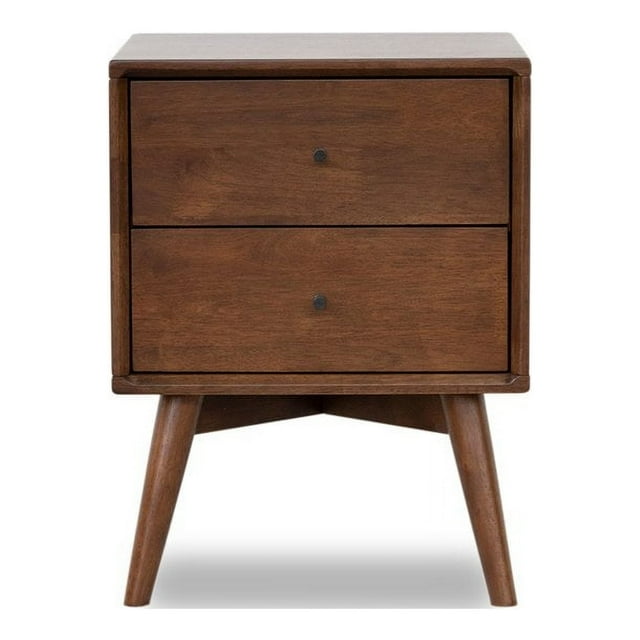 MidCentury Modern Denver Brown Walnut Wood Night Stand