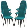 thumbnail image 1 of Mid Century Modern Dining Chair Covers,Set of 2/4/6 Shell Chair Slipcovers Anti-Dust Removable Washable Lounge Armless Chair Protector for Kitchen Living Room-6 Pcs-dark green, 1 of 9