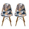 thumbnail image 1 of Mid Century Modern Dining Chair Slipcover,Stretch Shell Chair Cover Removable Washable Non-slip Soft Spandex Printed Armless Chair Protector for Living Room Bedroom Kitchen-2-C, 1 of 8