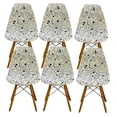 thumbnail image 1 of Mid Century Modern Dining Chair Slipcover,Stretch Shell Chair Cover Removable Washable Non-slip Soft Spandex Printed Armless Chair Protector for Living Room Bedroom Kitchen-6-H, 1 of 8