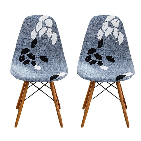 Mid Century Modern Dining Chair Slipcover,Stretch Shell Chair Cover Removable Washable Non-slip Soft Spandex Printed Armless Chair Protector for Living Room Bedroom Kitchen-2-I