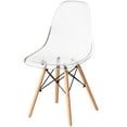 thumbnail image 1 of Mid-Century Modern Dining Chair Transparent Plastic Shell Eiffel Legs 32.25" H, 1 of 7