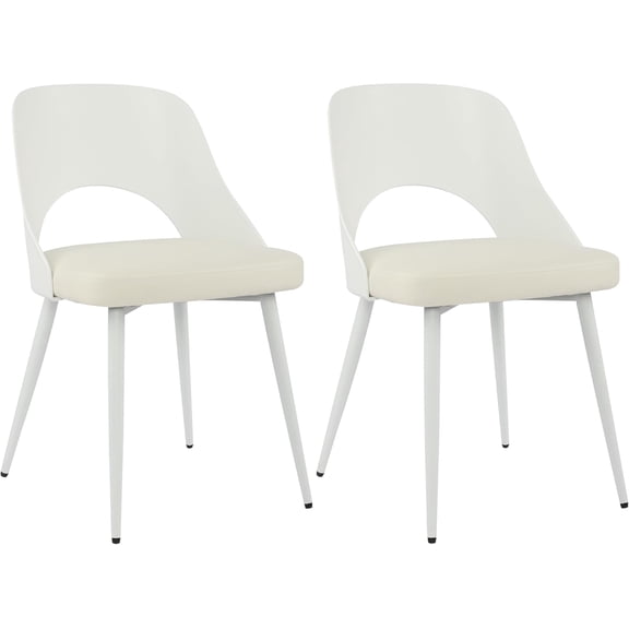Mid Century Modern Dining Chairs,Shell Lounge Plastic Side Chair with Soft Padded and Wooden Legs for Dining Room Living Room Bedroom Kitchen Set of 2