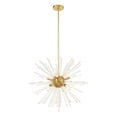 thumbnail image 1 of Mid Century Modern Eight Light Chandelier-Satin Brass Finish Bailey Street Home 218-Bel-3110554, 1 of 1
