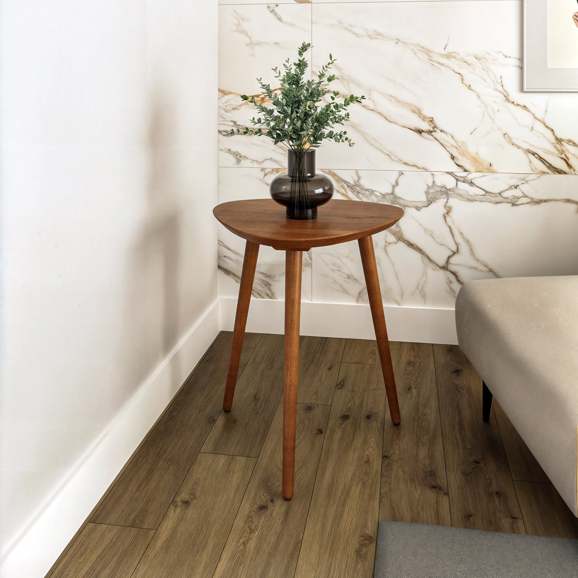 Mid Century Modern End Table Castahno Finish - Walmart.com