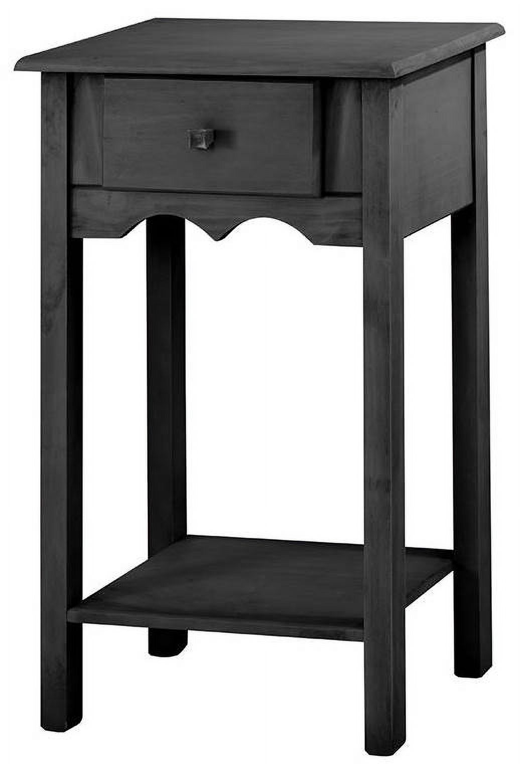 Mid Century Modern End Table in Black Wash Finish